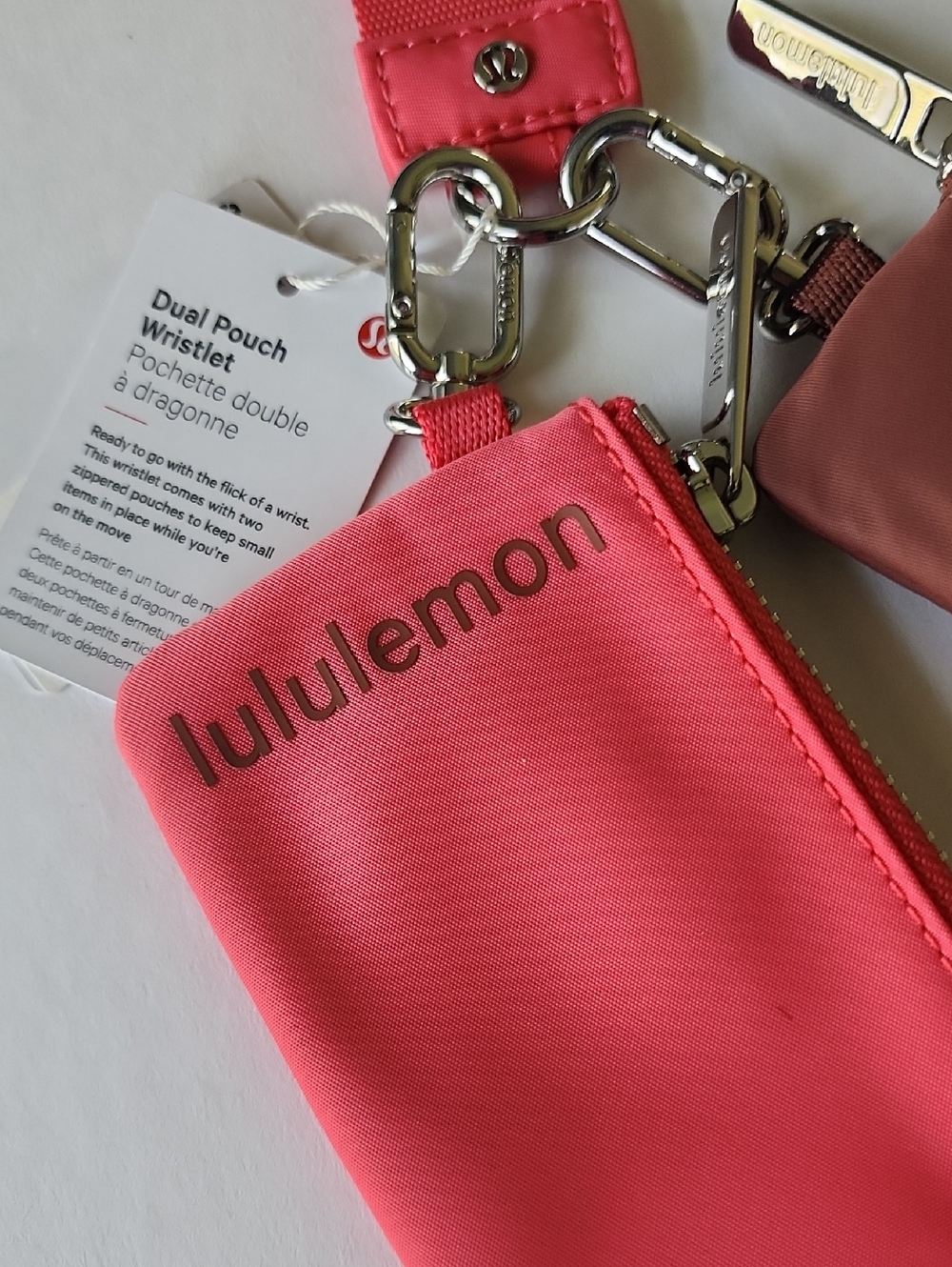 lululemon Dual Pouch Wristlet, Ancient Copper/ Glazed Pink - Picture 2 of 7
